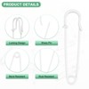 Unique Bargains Sewing Upholstery Spring Lock Blanket Bulk Large Safety Pins 30 Pcs - 2 of 4