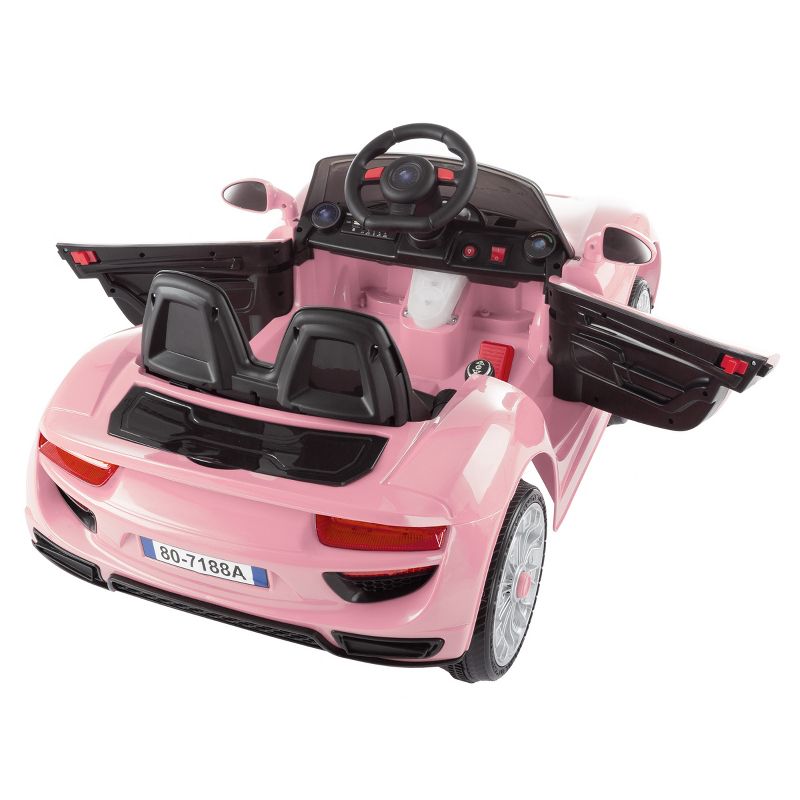 Toy Time Motorized Electric Ride-On Sports Car - 6V Battery-Powered with Remote Control - Pink, 2 of 6