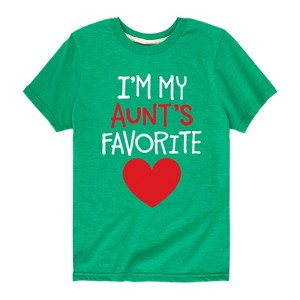 Boys' - Instant Message - I'm My Aunts Favorite Short Sleeve Graphic T-Shirt - 1 of 4