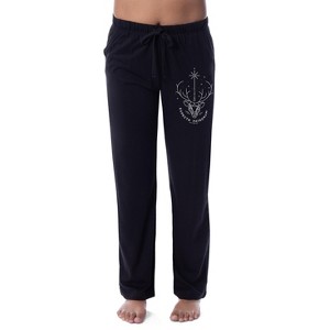 Harry Potter Womens' Expecto Patronum Wizarding World Sleep Pajama Pants Black - 1 of 3