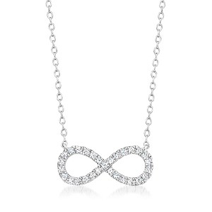 Ross-Simons 0.25 ct. t.w. Diamond Infinity Necklace in Sterling Silver - 1 of 2