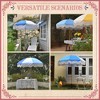 LAGarden 6 Ft Fringe Umbrella Replacement Canopy Top Cover Outdoor Patio Blue - image 4 of 4