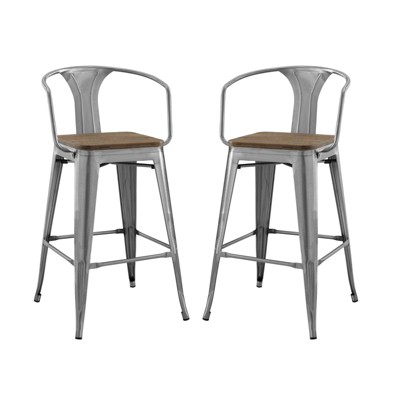 Modway Promenade Bar Stool Set of 2
