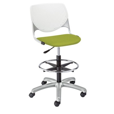 Kool Drafting Stool Avocado Fabric Upholstered Seat - KFI