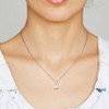 EVERLY JEWELRY | Sterling Silver 1 1/4 CT DEW Created White Moissanite Fashion Pendant With Chain, 18-inch - 4 of 4