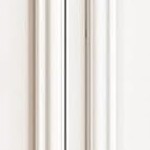 white cabinet body and wooden top panel