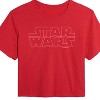 Women's - Star Wars - Logo Outline Cropped Graphic T-Shirt - 2 of 4