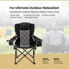 Arrowhead Outdoor Portable Folding Camping Quad Chair w/ 6-Can Cooler, Heavy-Duty Carrying Bag, Supports up to 450lbs (Charcoal Black) - 2 of 4