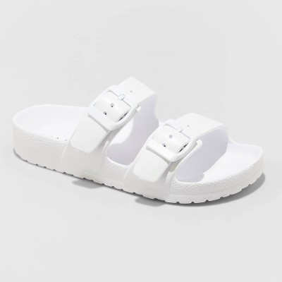 Image of Kids' Noa Slip-On Footbed Sandals - Cat & Jack™ White 3