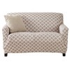 Great Bay Home Stretch Printed Washable Loveseat Slipcover - 2 of 4