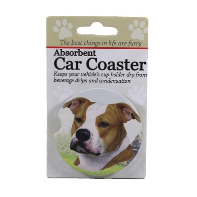 Car Coaster 2.5" Staffordshire Terrier Absorbant E & S Pet  -  Coasters