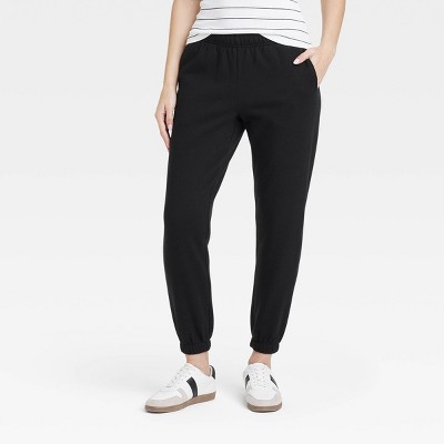 Women's Leisure Studio Mid-Rise Essential Joggers - Universal Thread™ Black M