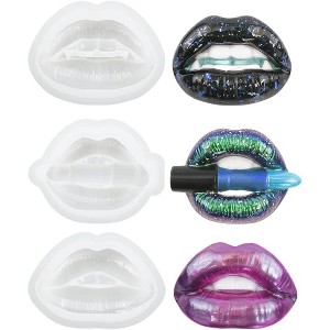 JDICTION 3-Piece Mouth Silicone Molds: Resin Casting Molds for DIY Decoration, Halloween Ornaments, Versatile for Crafts, Pendants, Cake Toppers - 1 of 4