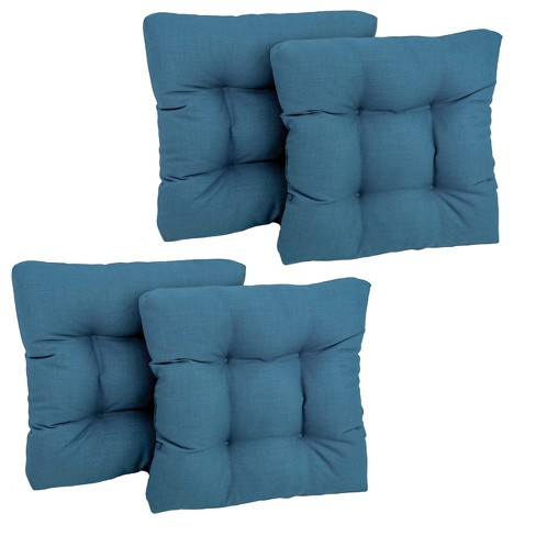 Blazing Needles 19 inch Squared Spun Polyester Tufted Dining Chair Cushion set Of Four Target