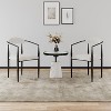 Vynxaria Set of 2 Boucle Dining Chairs with Black Metal Legs - 3 of 4