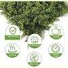 Coucheta 20"x20" Artificial Grass Wall Panels (Set of 6) - Realistic Greenery with Zip Ties, UV Protected for Indoor/Outdoor (Boxwood Green) - 3 of 4