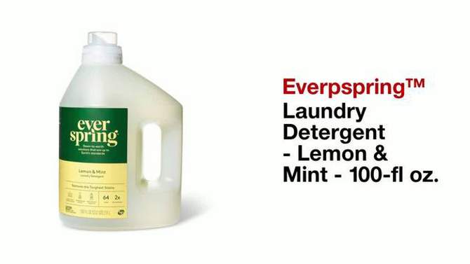 Laundry Detergent - Lemon &#38; Mint - 100 fl oz - Everspring&#8482;, 2 of 9, play video