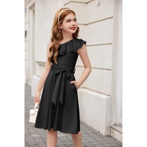 sachin and babi light blue dress tween girls dress formal contrast mesh short sleeve a line