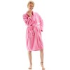 BC BARE COTTON Womens Shawl Robe Microfiber Plush Fleece Bathrobe - 2 of 4