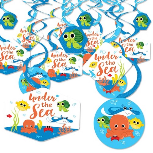 Big Dot Of Happiness Under The Sea Critters Baby Shower Or Birthday Party Hanging Decor Party Decoration Swirls Set Of 40 Target