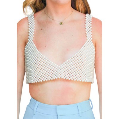 Women's Pearl Embellished Top - Hot & Delicious