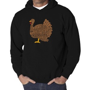 LA Pop Art Thanksgiving - Men's Word Art Hooded Sweatshirt - 1 of 4