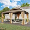 EROMMY Aluminum Patio Gazebo, Hardtop Gazebo With Galvanized Steel Roof And Aluminum Frame - 3 of 4