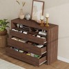 6 Drawer Dresser for Bedroom, Modern Mid Century Chest of Drawers with 2 Open Shelves, 47" Wide Wooden Double Dresser TV Stand for Closet, Living Room - 3 of 4