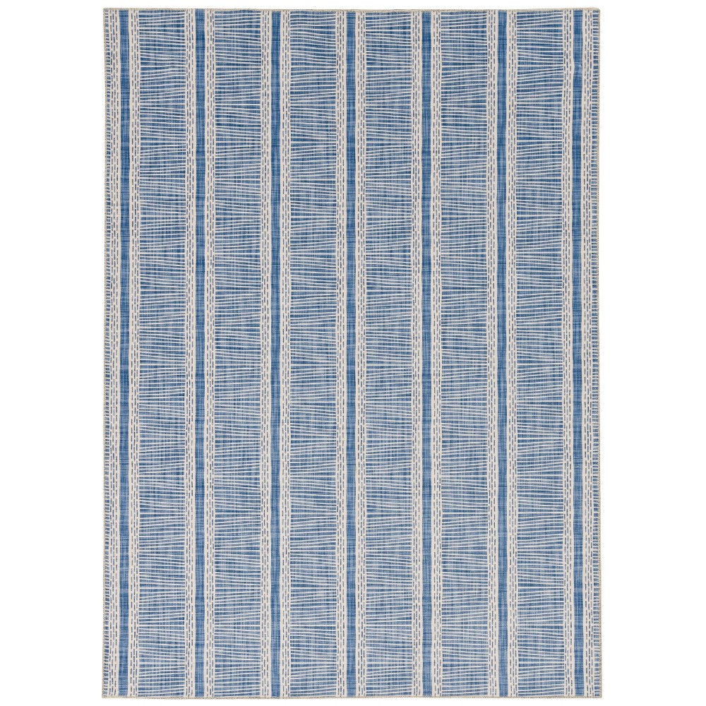 5'x7' Washable Wallen Rug Ivory/Blue - Linon