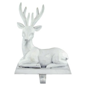 Northlight Set of 2 White Reindeer Christmas Stocking Holders 7" - 1 of 4