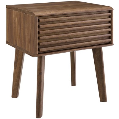 Modway Render End Table Nightstand - Walnut