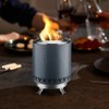 VEVOR Tabletop Fire Pit,6in Stainless Steel Tabletop Fireplace Indoor Outdoor, Rubbing Alcohol Burner Smores Maker,for Cylinder 1.96 lbs,Blue&Silver - 2 of 4