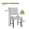 Wooden Dining Chairs Set of 4 Modern Fabric Upholstered Kitchen Side Chairs with Solid Wood Legs for Dining Room – The Pop Home - 4 of 4