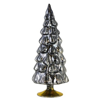 Craftoutlet.Com 7.0 Inch Colored Large Pewter Hue Glass Tree Decorative Holiday Decor Tree Sculptures