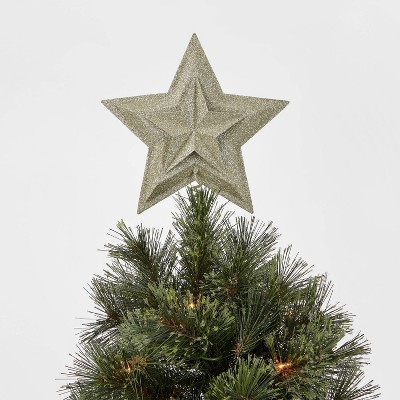 Layer Glitter Star Tree Topper Champagne - Wondershop™