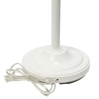 Elegant White Torchiere Floor Lamp with Adjustable Reading Lights