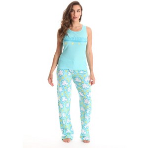 Just Love Womens Tank & Pant Cute Pajama Set - Ribbed PJ Sets Sleepwear Loungewear - 1 of 3