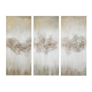 VisioGear 3PCS Heavily Embellished Canvas Wall Art Set, Wall Decor for Hallway Office Wall Decor, Multicolor, 35"*15"*1.5" - 1 of 4
