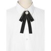 INSPIRE CHIC Women's Ribbon Rhinestone Bowknot Pre-Tied Brooch Bow Ties - 4 of 4