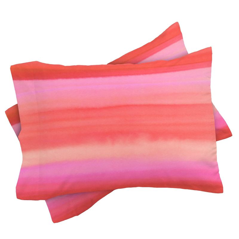 Amy Sia Ombre Watercolor Duvet Set Pink - Deny Designs, 4 of 7