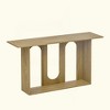 KIGFTSOD Modern and Curved Design Ash Veneer Console Table with Shelf, Suitable for Entryway, Hallway Living Room, Foyer, Corridor - 4 of 4
