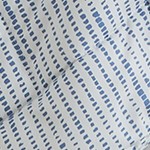 dots block print / blue solid