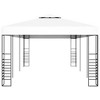 vidaXL Gazebo Patio Pavilion Outdoor Canopy Tent Shelter Powder-Coated Steel - White 118.1" x 236.2" - 3 of 4