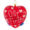 Christopher Radko 5.0 Inch A Frosty First Christmas Snowmen Couple Love Tree Ornaments - 2 of 3