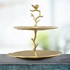 SPI Home Bird and Branch Serving Tray – 16" Round Cast Metal Tray with Nature Motif for Decorative or Functional Use - 2 of 3