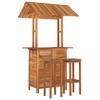 vidaXL Patio Bar Set Garden Outdoor Balcony Table and Chair Solid Wood Acacia - 3 of 4