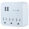 GE 3 Outlet 2 USB Port Surge Protector Tap 560 White: Multi Outlet Extender with LED Warning Lights & Rotating Covers - 2 of 4