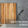Wooden Cutting Board with Grip Handles for Busy Kitchen, Easy Storage & Clean Wooden Chopping Boards Reversible for Meat, Fruit, Cheese - 4 of 4