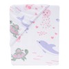 Lambs & Ivy Sea Dreams Soft White 100% Cotton Nautical Ocean Fitted Crib Sheet - 3 of 4