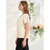 INSPIRE CHIC Women's Cutout Round Neck Cap Sleeve Casual Top - 4 of 4